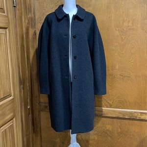 Boden Ingrid Wool Coat in Charcoal Gray Mélange - EUC